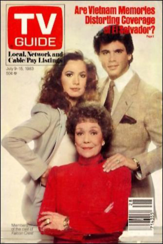 TV Guide Cover featuring Falcon Crest