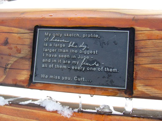 Bench Plaque at Hall Ranch