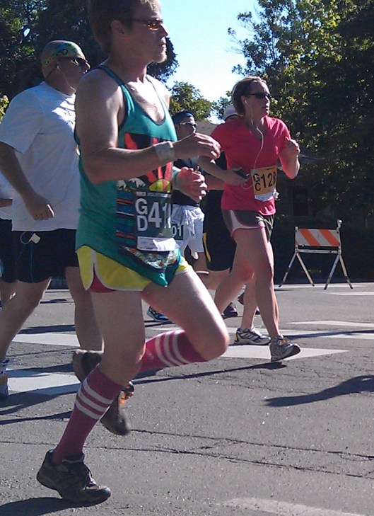 Guy running in the 2012 Bolder Boulder