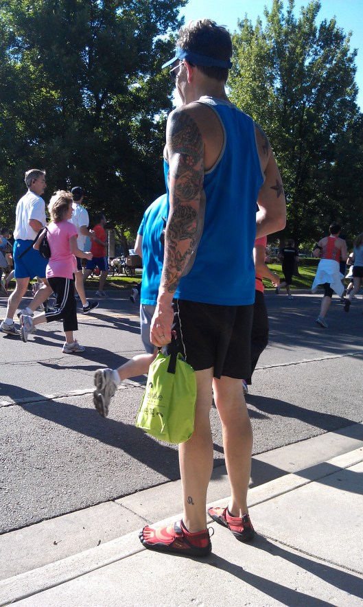Guy running The 2012 Bolder Boulder