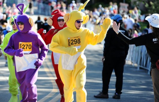 Tele Tubbies run the 2012 Bolder Boulder