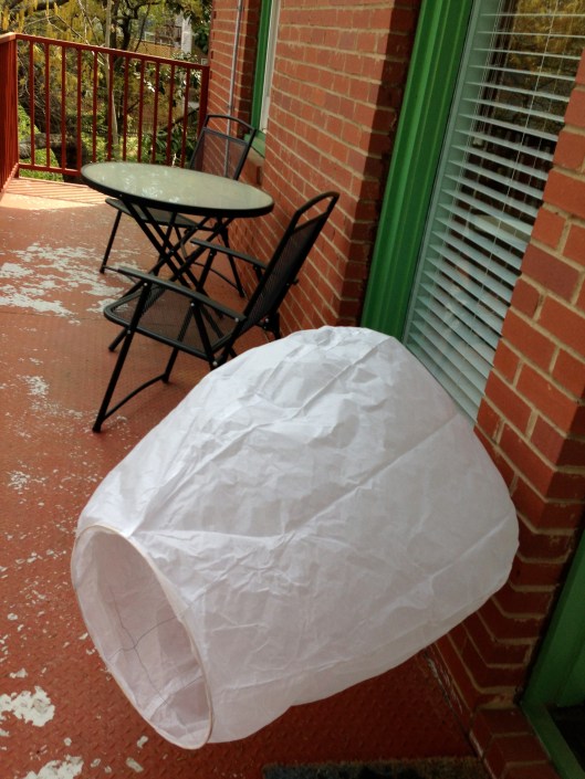 I like this one too but it's wrong to imply that it landed right next to the door. (PS, the Southerner in me would like to share that porch has been scraped so that it can be painted next weekend.)  