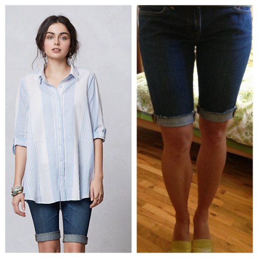 Left: AG Malibu Bermuda Jeans $155. Right: My 6 year old Lucky's. I'll let them go for $100.